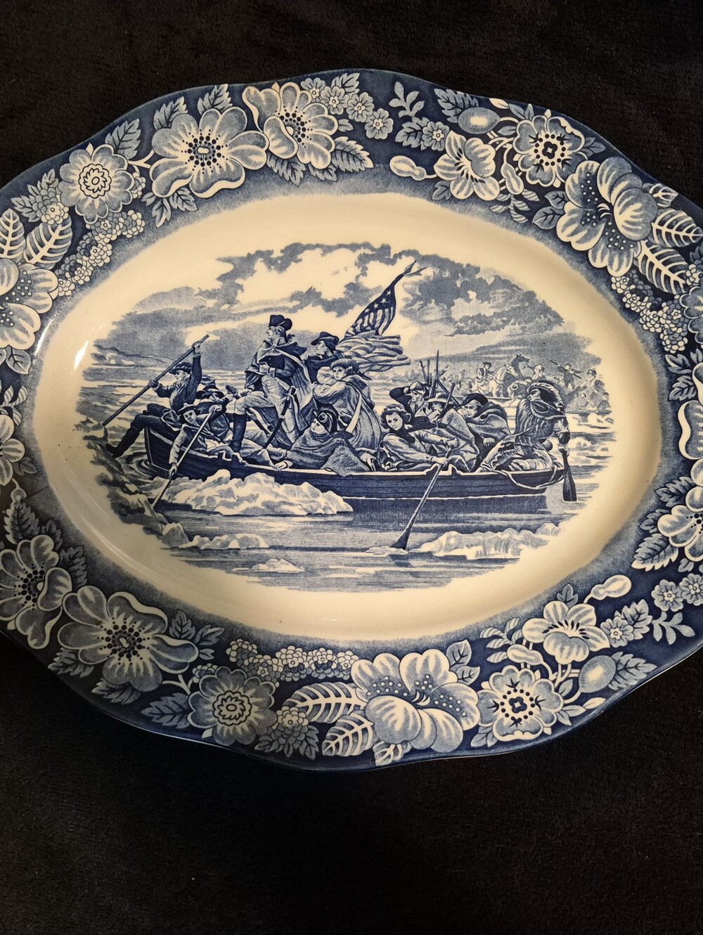Liberty Blue Staffordshire Ironstone 14" Serving Platter